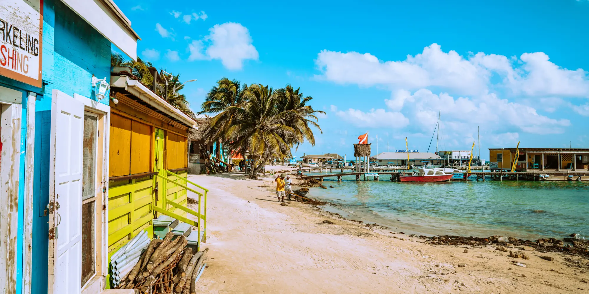 Belice: buceo con tiburones, casas en la playa