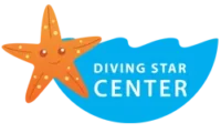 Logo de Diving Star Tauchcenter Estrella de mar con agua