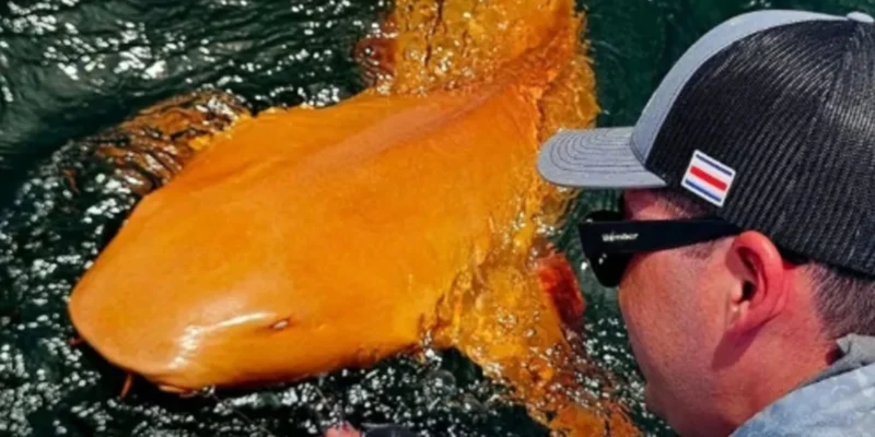 Tiburón nodriza naranja con ojos blancos Costa Rica